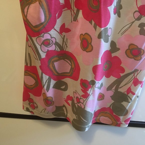 Red and Pink Floral Boho-Style Stefanel Blouse - Picture 7 of 11